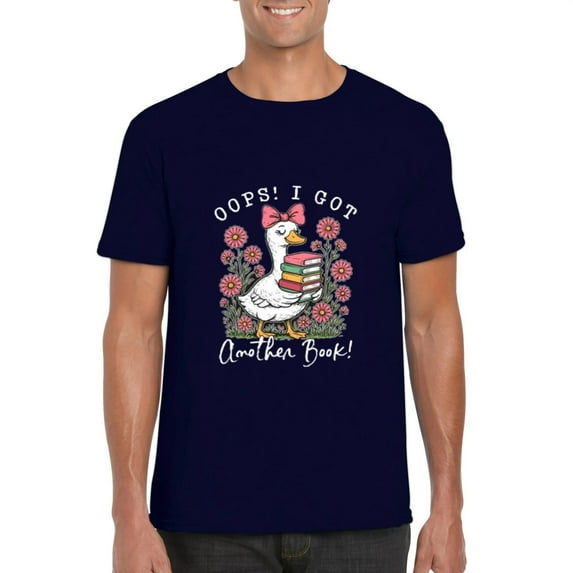 Oops I Got Another Book Goose Funny Reading Lover Animal T-Shirt, for men & women, up to size 5XL