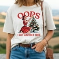 thumbnail image 1 of Oops I Got Another Tree Christmas T-Shirt – Retro Pinup Tree Decorating Graphic Tee, 1 of 5