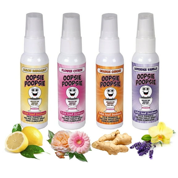 Oopsie Poopsie Poo Gone Bathroom Bowl Toilet Spray Deodorizer 2oz (2/4 PC)