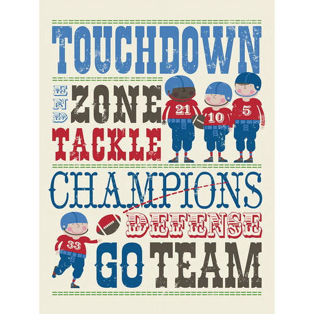 Oopsy Daisy - Canvas Wall Art Play All Day - Football 14x18 By Edward Miller