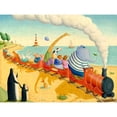 thumbnail image 1 of Oopsy Daisy - Canvas Wall Art Seaside Train Ride 24x18 By Alison Jay, 1 of 1