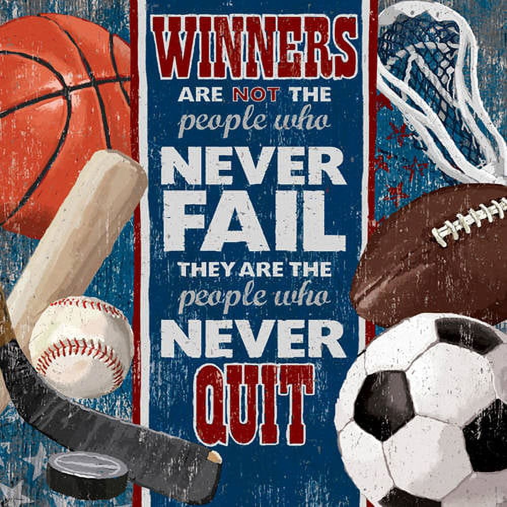 Oopsy Daisy - Canvas Wall Art Winners Never Quit 18x18 By Lori Siebert