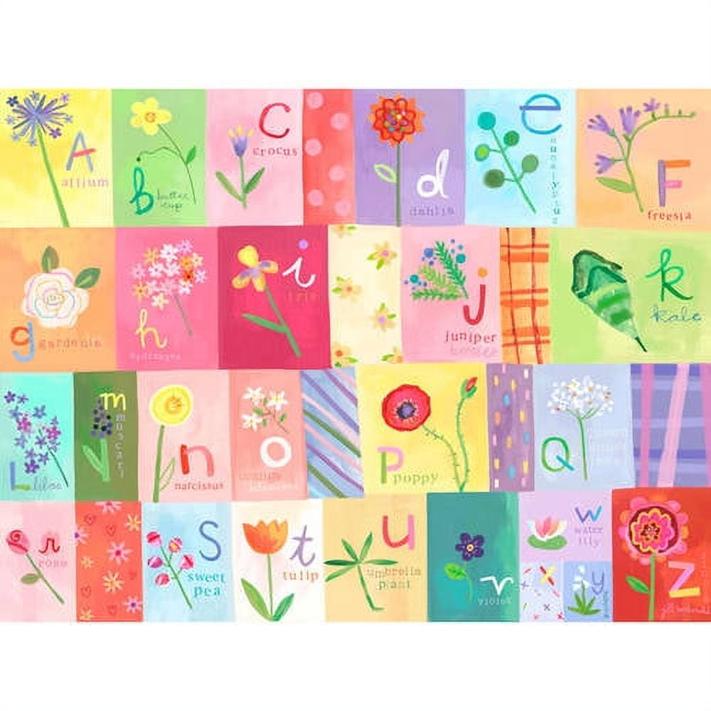 Oopsy Daisy's A-Z Flowers Canvas Wall Art, 24x18