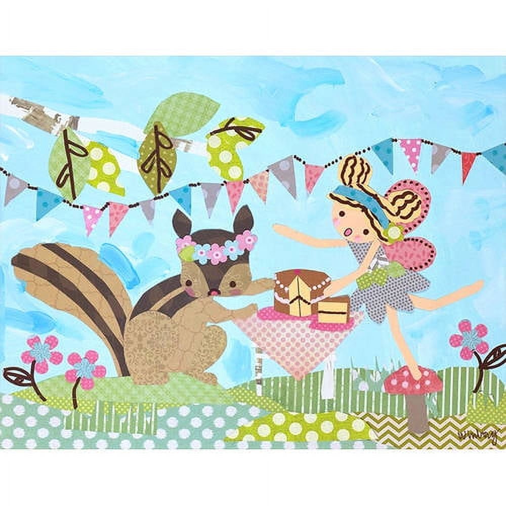 Oopsy Daisy's Birch Tree Fairies Taste Of Cake Canvas Wall Art, 14x10