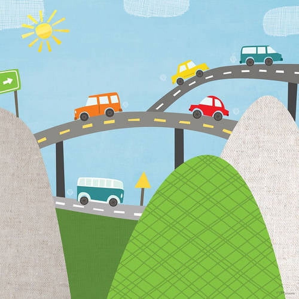 Oopsy Daisy's Cars on the Move Canvas Wall Art, Size 10x10