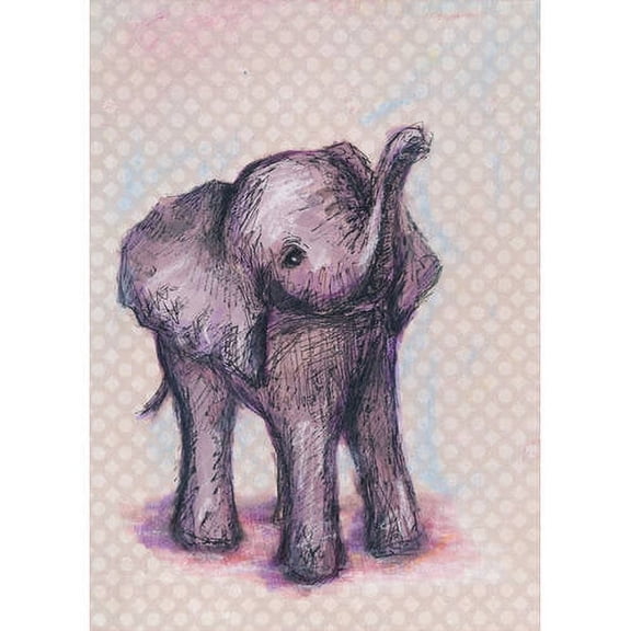 Oopsy Daisy's Elephant Baby Canvas Wall Art, 10x14