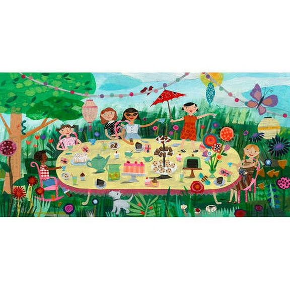 Oopsy Daisy's Garden Girls Canvas Wall Art, 24x12