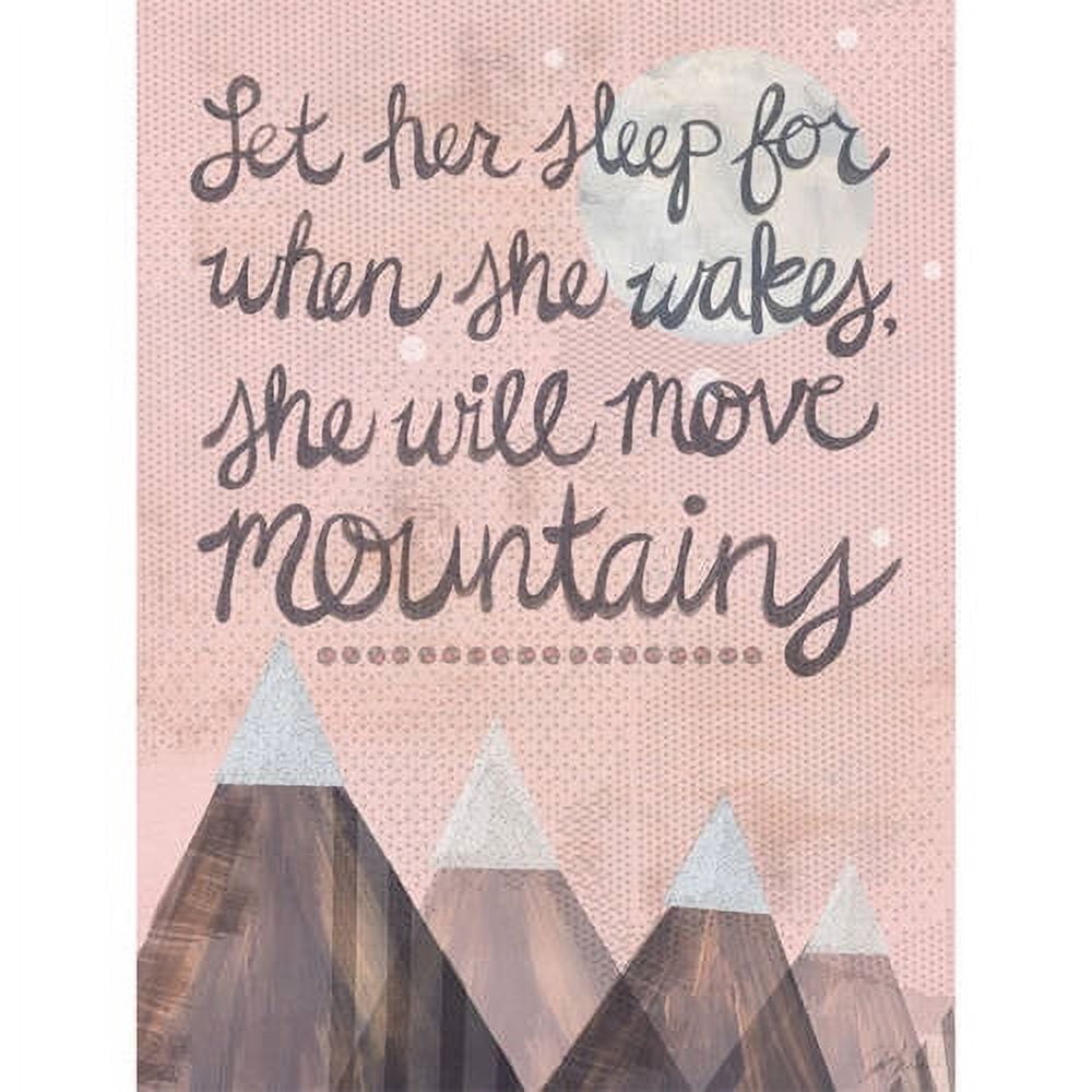 oopsy daisy - let her sleep canvas wall art 14x18, yellow button studio