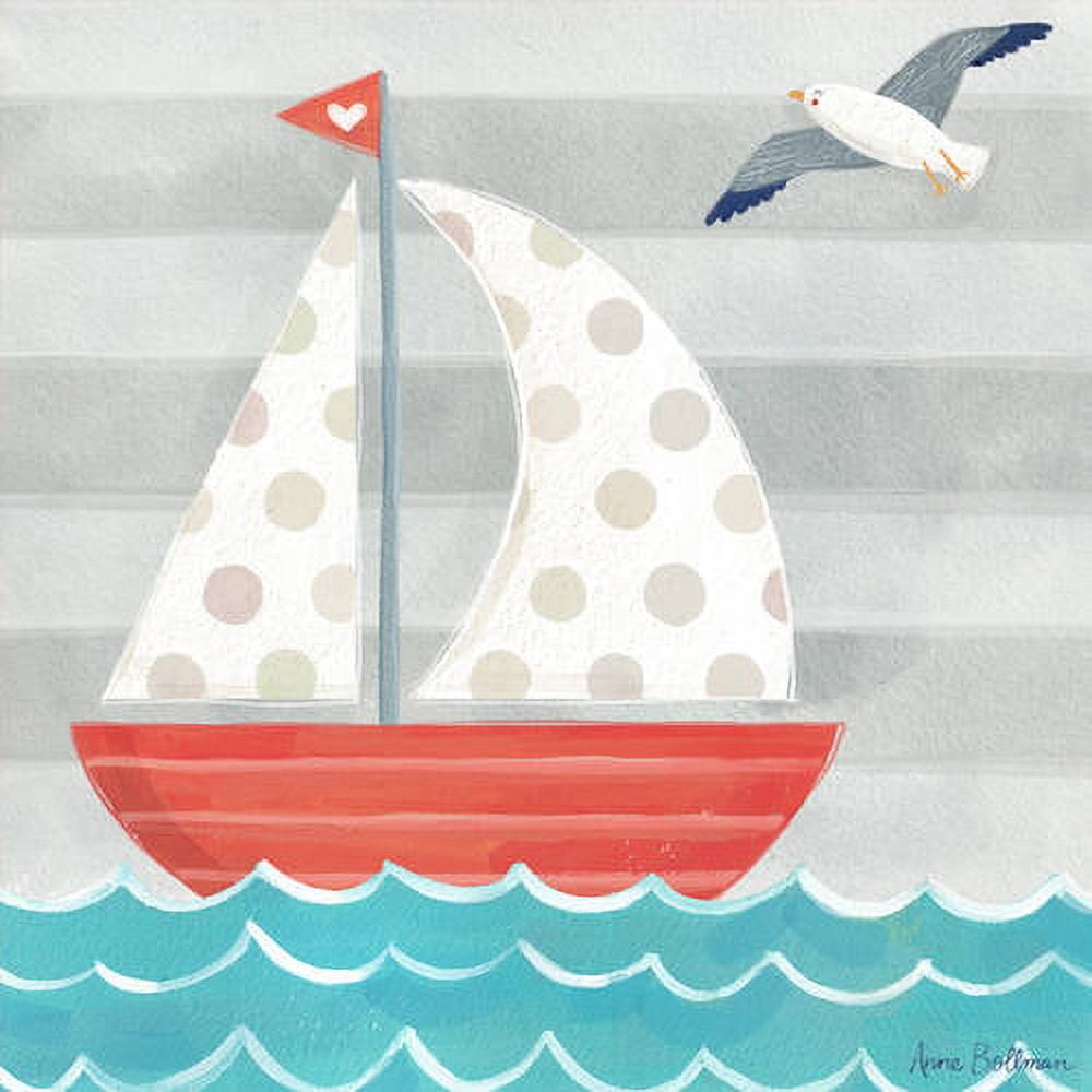 Oopsy Daisy's Let's Set Sail Boat Canvas Wall Art, 10x10