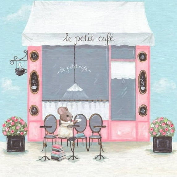 oopsy daisy - little petite cafe canvas wall art 10x10, kris langenberg
