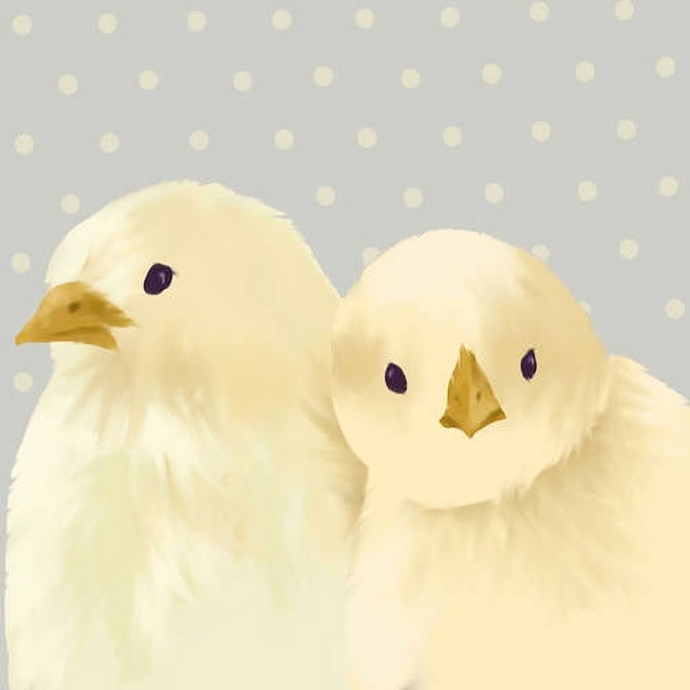 Oopsy Daisy's Mike & Mark Gray with Cream Canvas Wall Art, 10x10