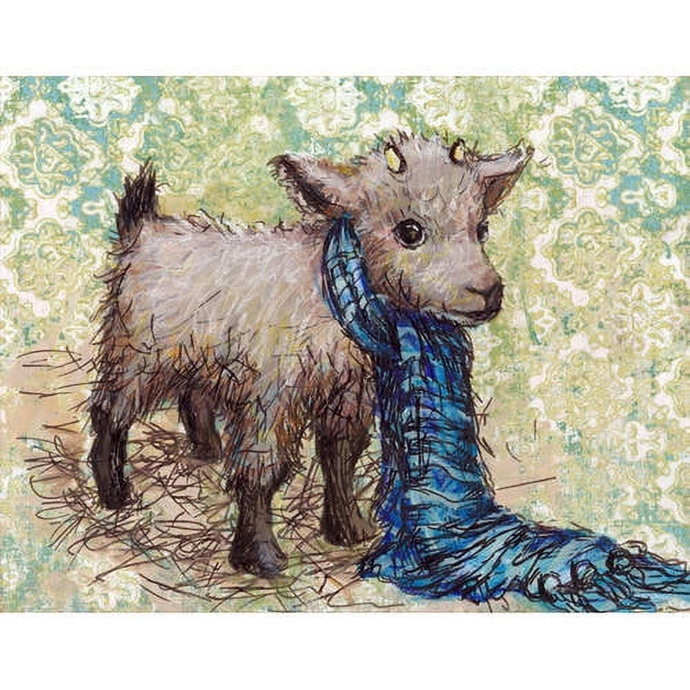 oopsy daisy canvas wall art, milton the goat, 14" x 10"
