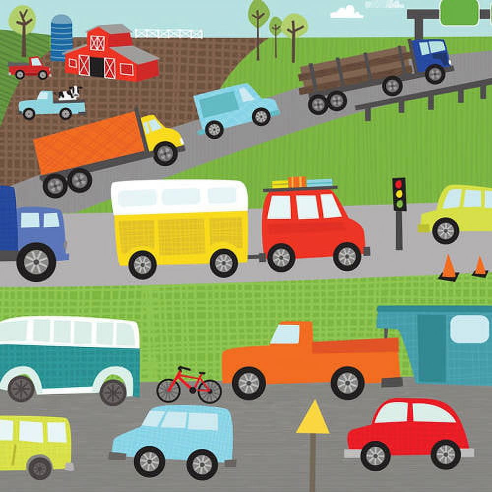 Oopsy Daisy's Move Me By Land Traffic Canvas Wall Art, 14x14