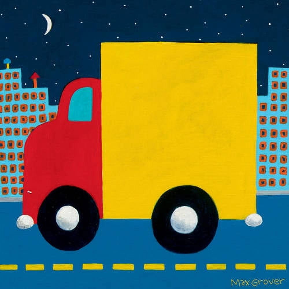 oopsy daisy - night delivery wall art canvas wall art 10x10, max grover