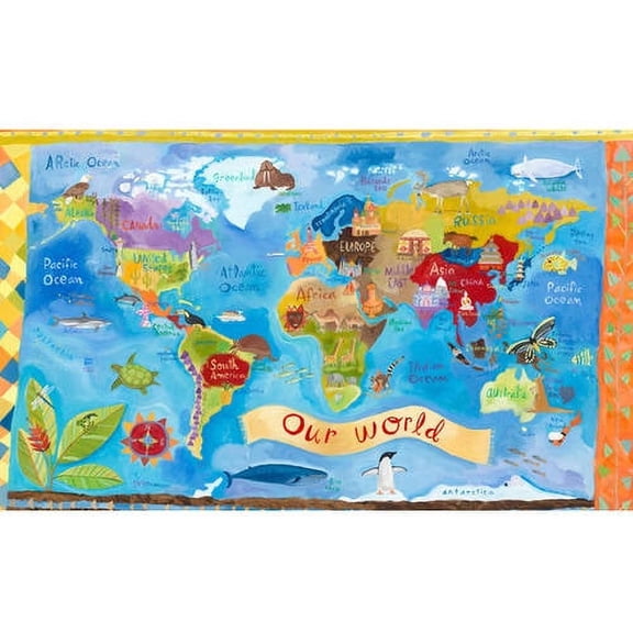 Oopsy Daisy's Our World Canvas Wall Art, Size 40x24