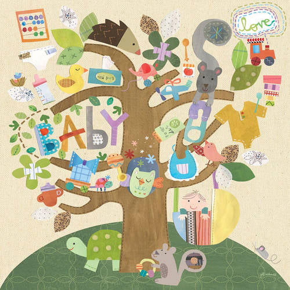 Oopsy Daisy's Rock a Bye Tree Canvas Wall Art, 24x24