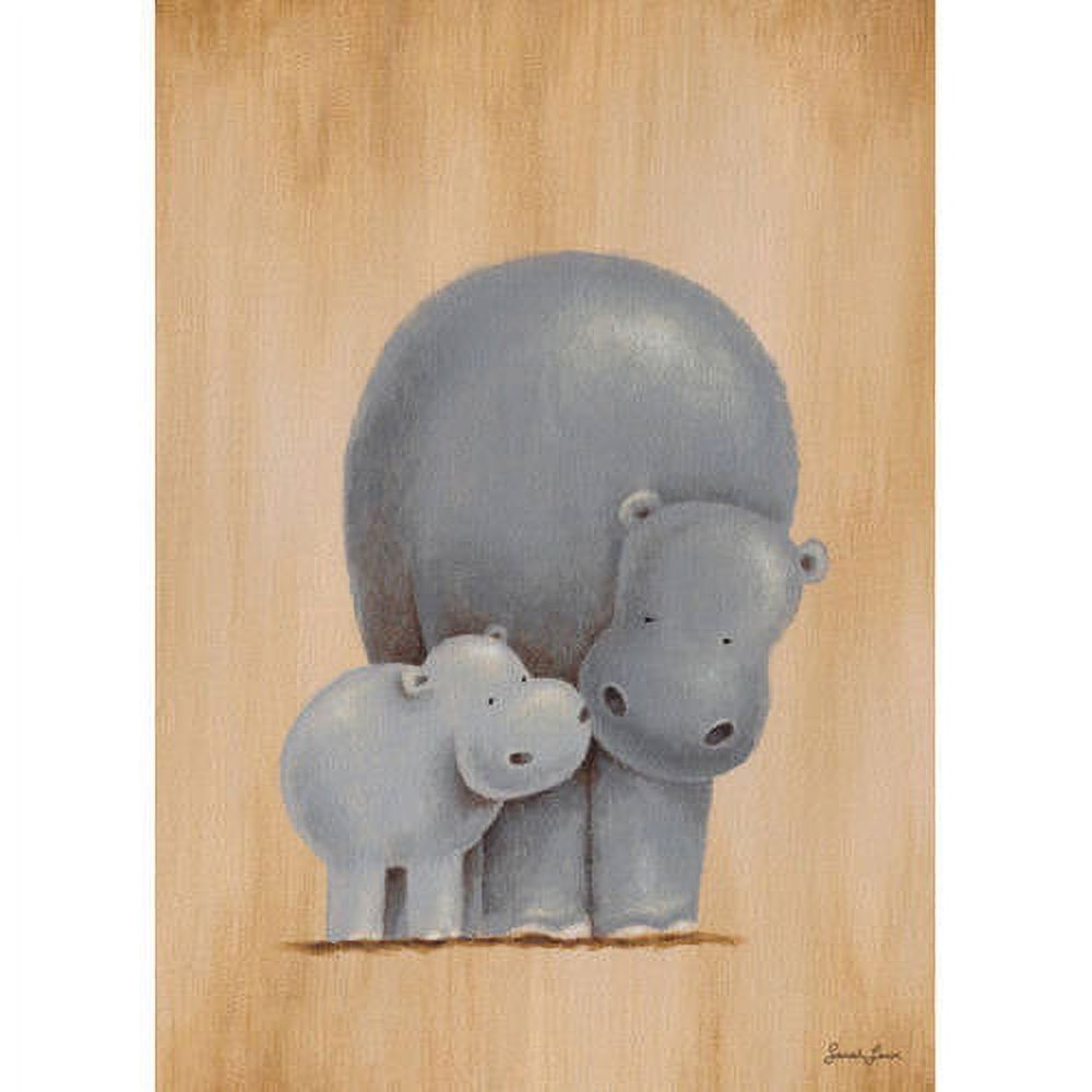 Oopsy Daisy's Safari Kisses Hippos Canvas Wall Art, 10x14