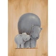 thumbnail image 1 of Oopsy Daisy's Safari Kisses Hippos Canvas Wall Art, 10x14, 1 of 1