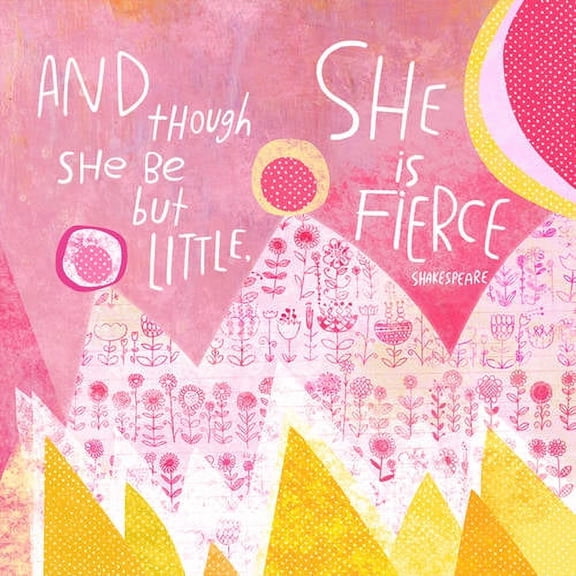 oopsy daisy canvas wall art, she is fierce, 18" x 18"