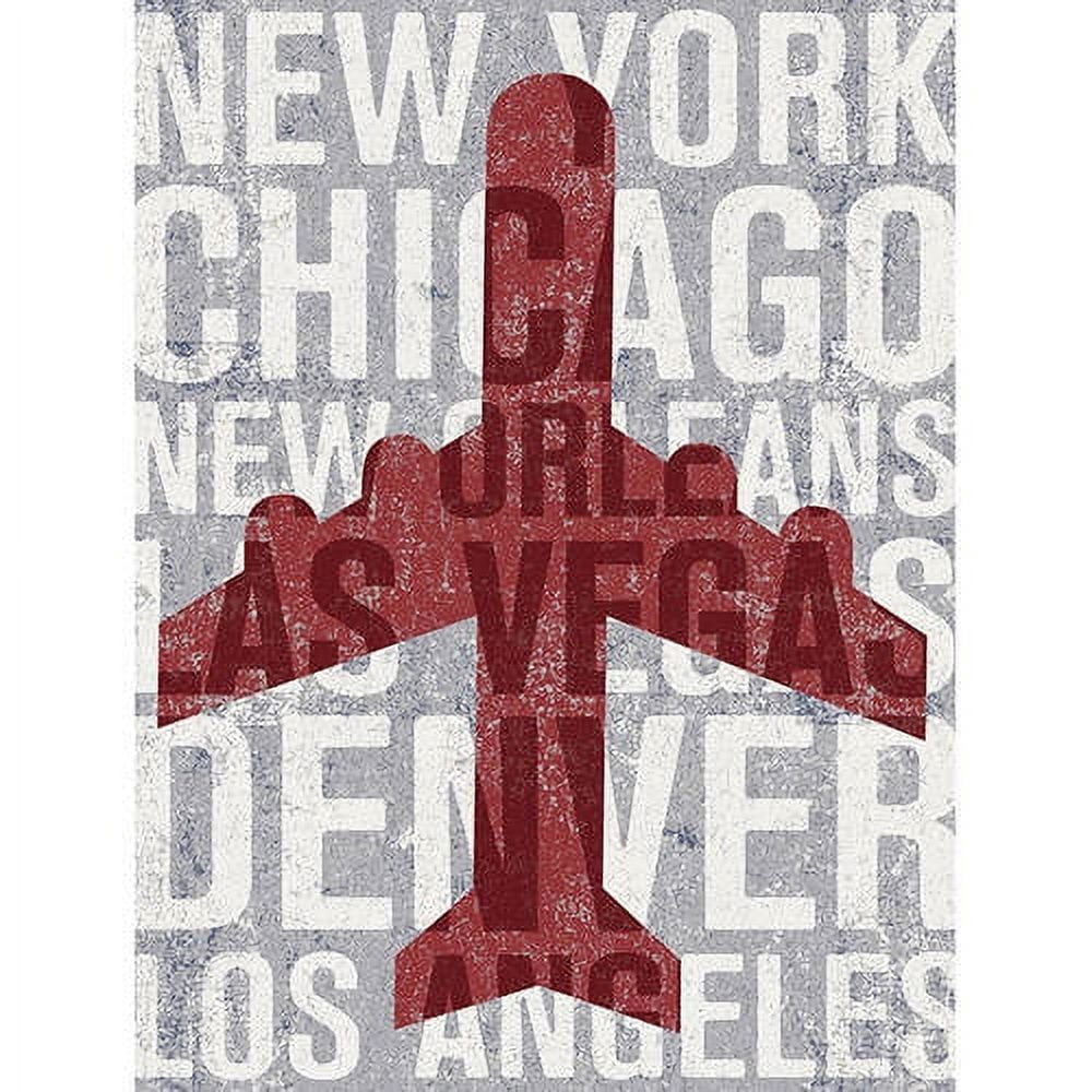 Oopsy Daisy Canvas Wall Art The Places He'll Go Airplane by Groovy Gravy, 10 by 14-Inch