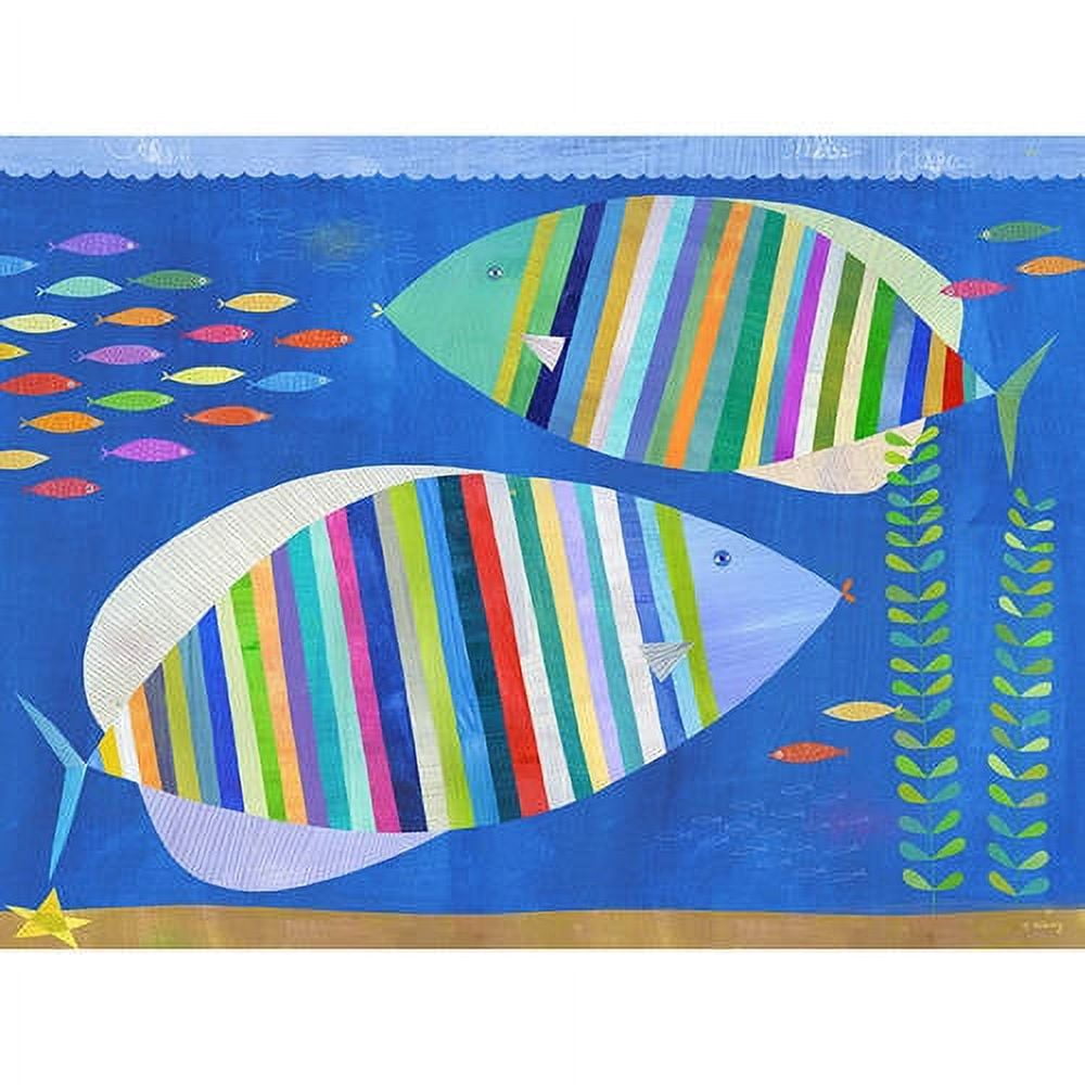 Oopsy Daisy Canvas Wall Art Tropical Fish Friends by Melanie Mikecz, 14 by 10-Inch