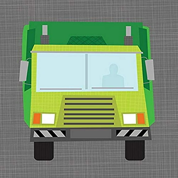 oopsy daisy - ways to wheel - sanitation truck canvas wall art 10x10, vicky barone