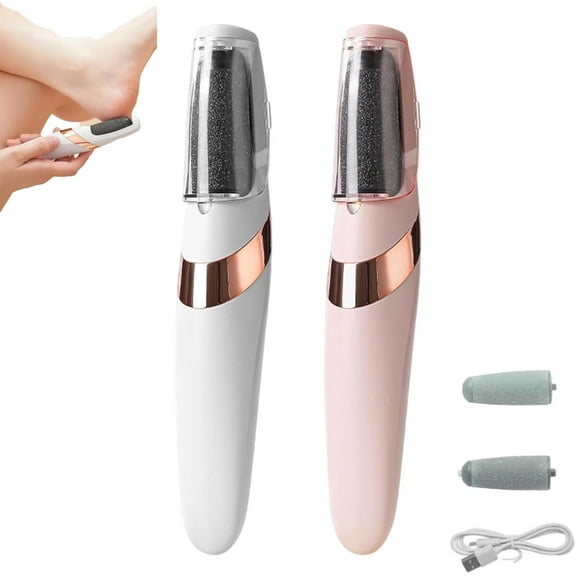 Oorzi Electric Feet Callus Remover, Feet Rechargeable Portable Pedicure Tool Kit, Smooth Pedicure Wand Electronic Foot File, Foot File Pedicure Kits, for Dead, Hard Cracked Dry Skin (Pink)