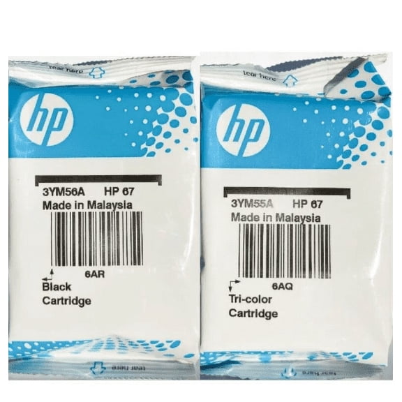 Oosder Ink Printer Cartridge for HP DeskJet 1255/2710e/4155e/Envy 6055e, Black, 67, 2 Count