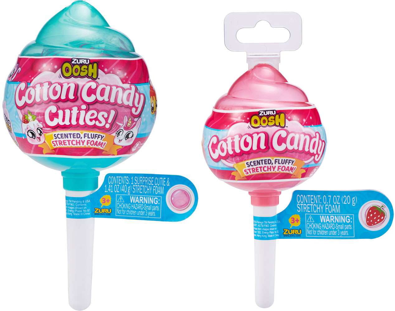 Oosh Stretchy Foam SMALL & MEDIUM Pop COMBO of 2 Mystery Packs (RANDOM Colors!)
