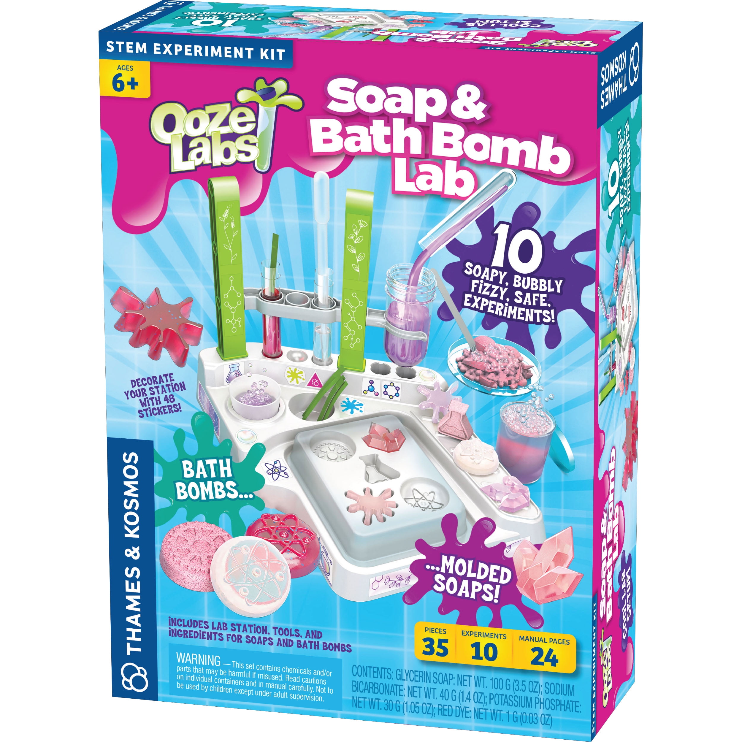 Bath Bomb Mold Kit & Bath Bombs Press DIY Making Supplies Tool - 1 Barrel 6  Stamps