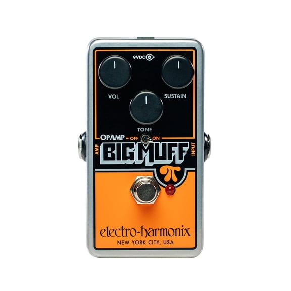 Op Amp Big Muff Pi Stompbox Pedal, High Gain Fuzz Effect, Signal Integrity True Bypass, Compact Rugged Design, Multicolored