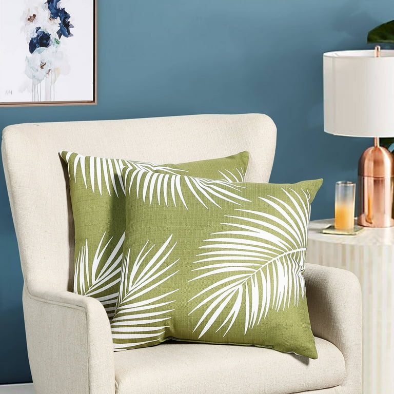 Green palm cheap cushions