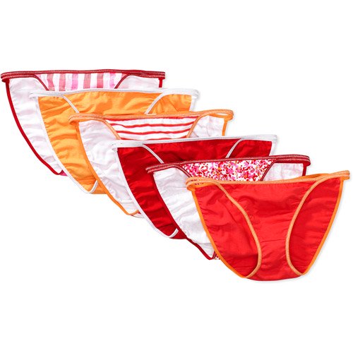 Op Juniors Stretch Cotton String Bikini Panties, 6Pack