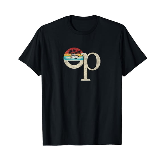 Op Ocean Vintage Pacific Ocean Beach Sun Palm Trees Retro T-Shirt