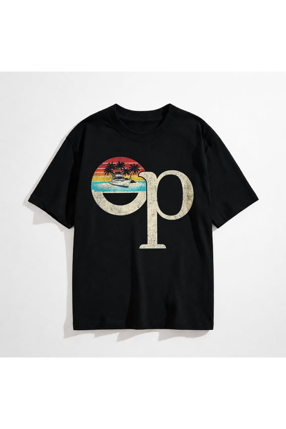Op Ocean Vintage Pacific Ocean Beach Sun Palm Trees Retro T-Shirt