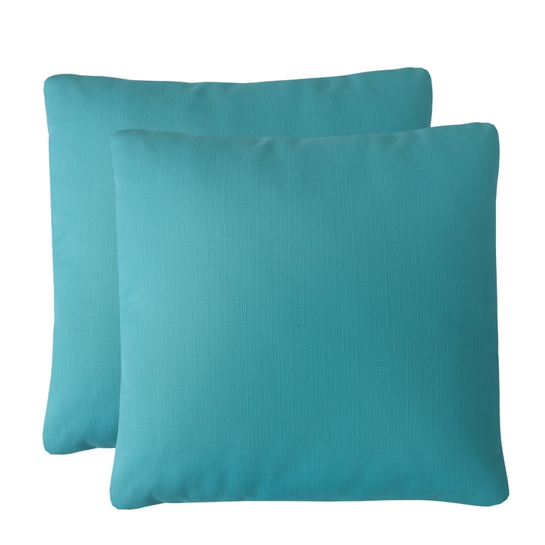 Op Turquoise Linen Style Decorative Pillows Set of 2 Walmart