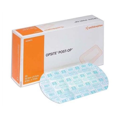 OpSite Post-Op Transparent Waterproof Dressings with Absorbent Pad  4-3/4'' x 4'', Box of 10, 4 Pack (40 Total)