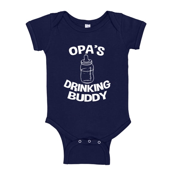 Opa's Drinking Buddy Baby Bodysuit One Piece 12 mo Navy Blue