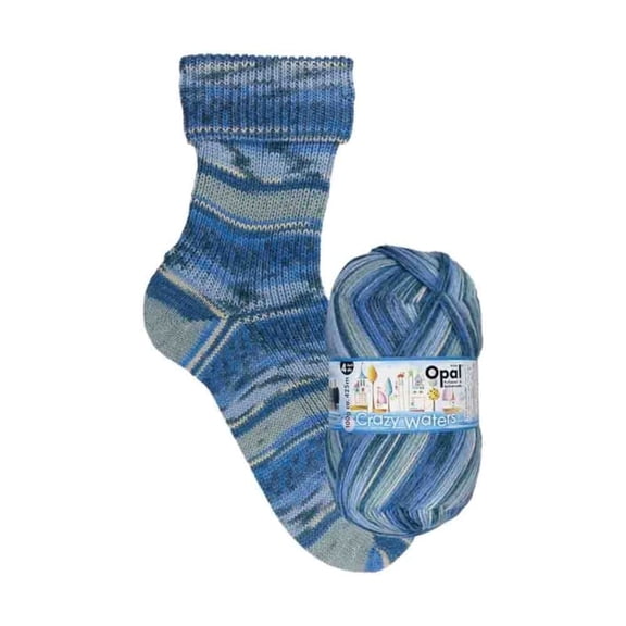 Opal 4-ply Yarn | 75% Virgin Wool (Superwash), 25% Polyamide | 100g (Approx. 460 yards) | 11314 - Puddle Splashing
