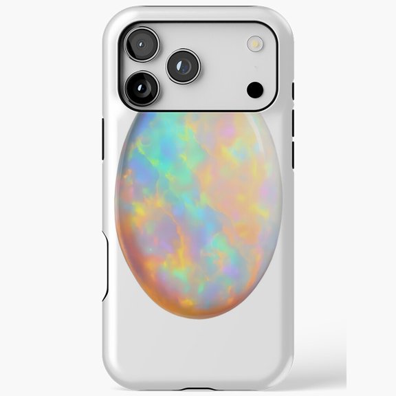 Opal Gemstone Crystal Shell for iPhone Case 11 through 17 Pro Max
