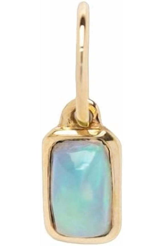 Opal Gemstone Pendant, Natural Opal Charm Pendant, Opal Pendant, October Birthstone, Women Charm Pendant, Gold Micron Plated, 925 Sterling Silver, Christmas Minimalist Pendant