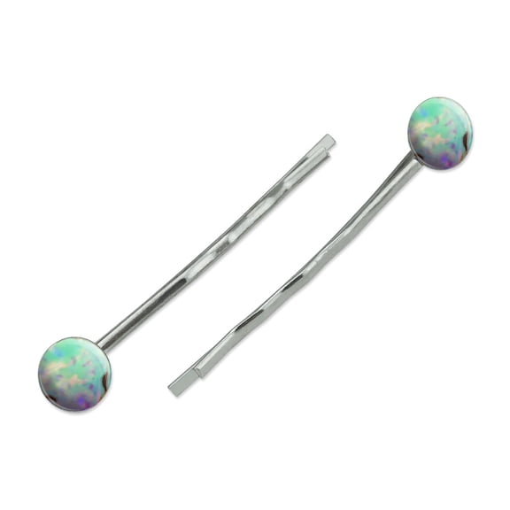 Opal Gemstone Picture (Image Only) Bobby Pins Barrettes Hair Styling Clips