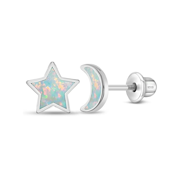 One Star One Moon Sterling Silver Earrings One Star One Moon Sterling Silver Earrings