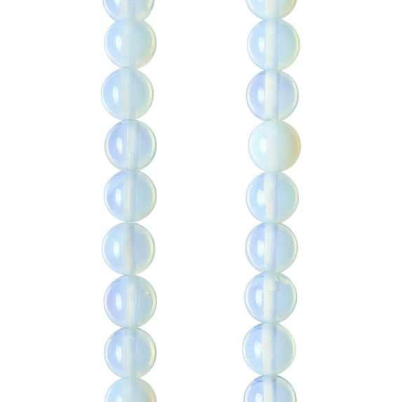 Opal Moonstone Glass Round Beads - 8mm by Bead Landing