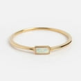 thumbnail image 1 of Opal Ring, Baguette Ring, Dainty Opal Ring, Minimalist Ring, Stacking Ring October Birthstone Ring, Promise Ring, Gift For Her, 1 of 3