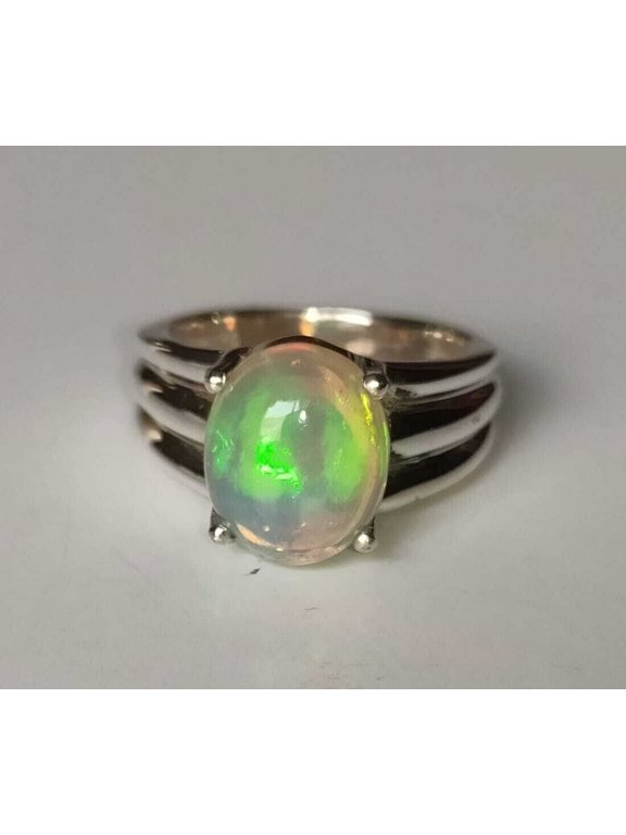 Opal Ring, Men's Opal Ring, Ethiopian Opal Ring, Natural Fire Opal Ring, 925 Sterling Silver, Men's Ring, October Birthstone Ring Mom Gift