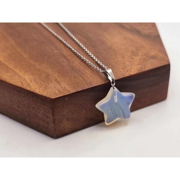 Opal Star Necklace - Silver Tone Beauty for Every Occasion Silver Tone