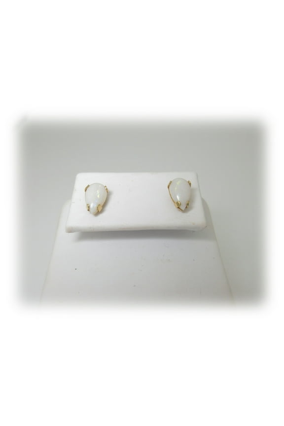 Opal Studs Gold Natural Pierced Earrings 2.0 ctw 14k Solid Gold October Birthstone