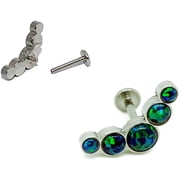 Opal Titanium Hypoallergenic Bezel Stud Earring, For Sensitive Ears, Priced Individually