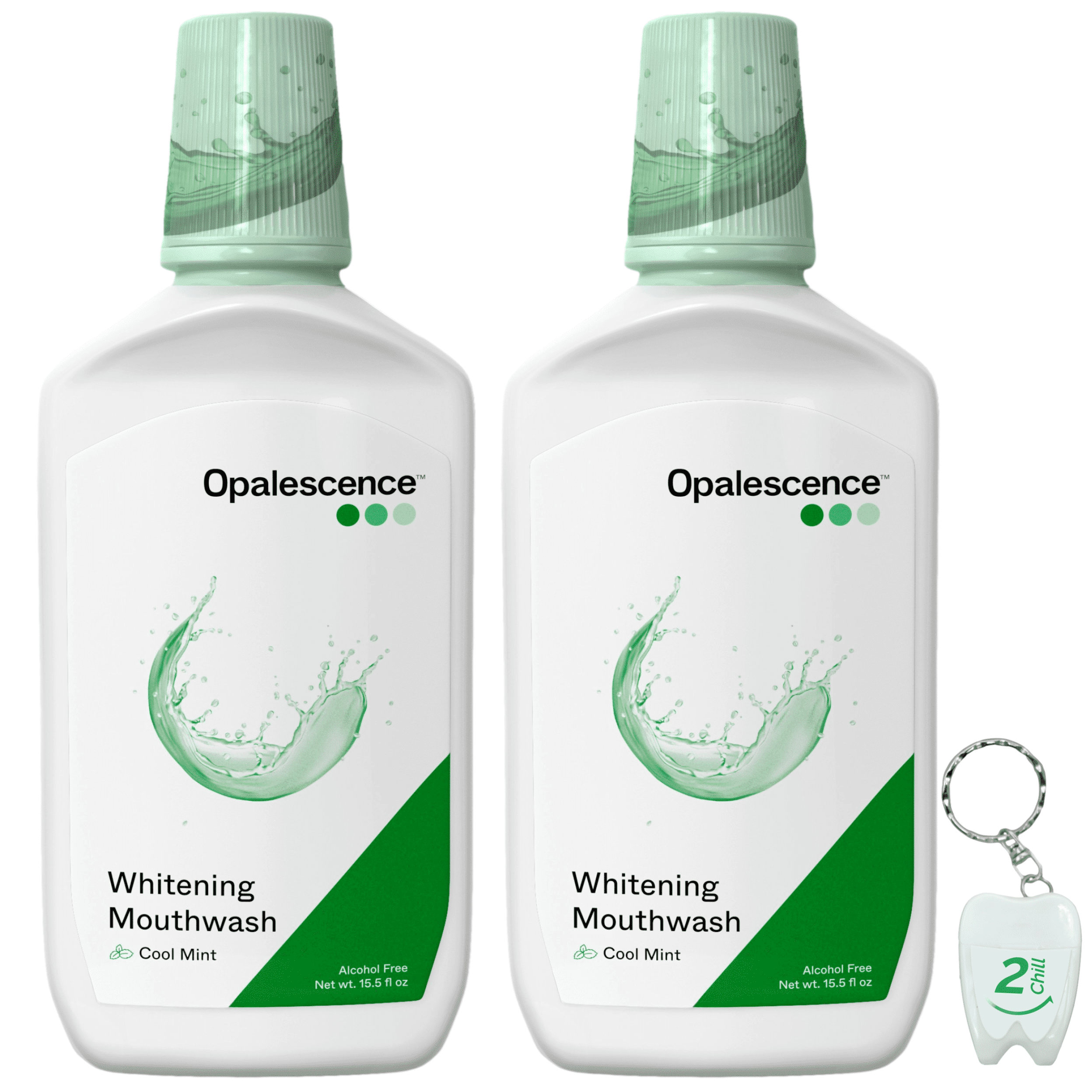 Opalescence Teeth Whitening & Fresh Breath Mouthwash (2 Pack) Mint, Alcohol-Free, 15.5 fl oz